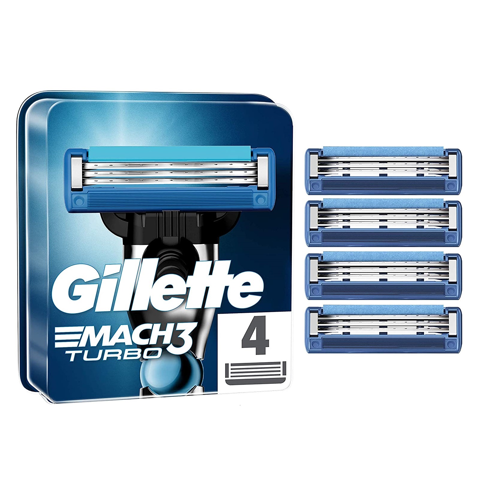Gillette Mach3 Turbo Rakblad 4-pack