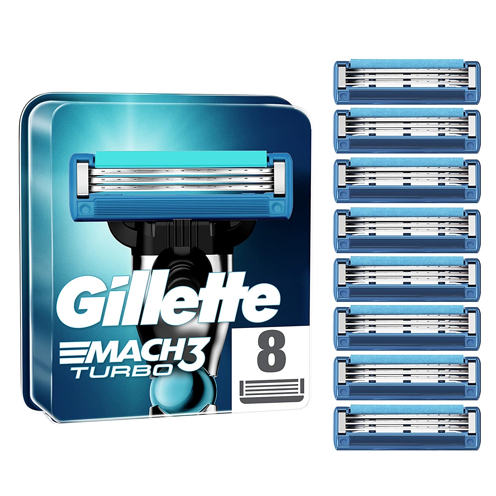 Gillette Mach3 Turbo Rakblad 8-pack
