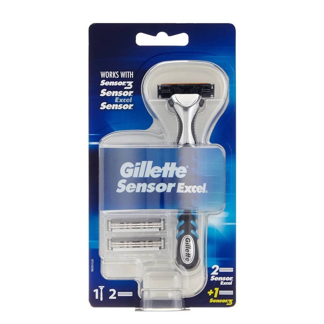 Gillette Sensor Excel Rakhyvel + 2 rakblad + 1 Sensor3 blad