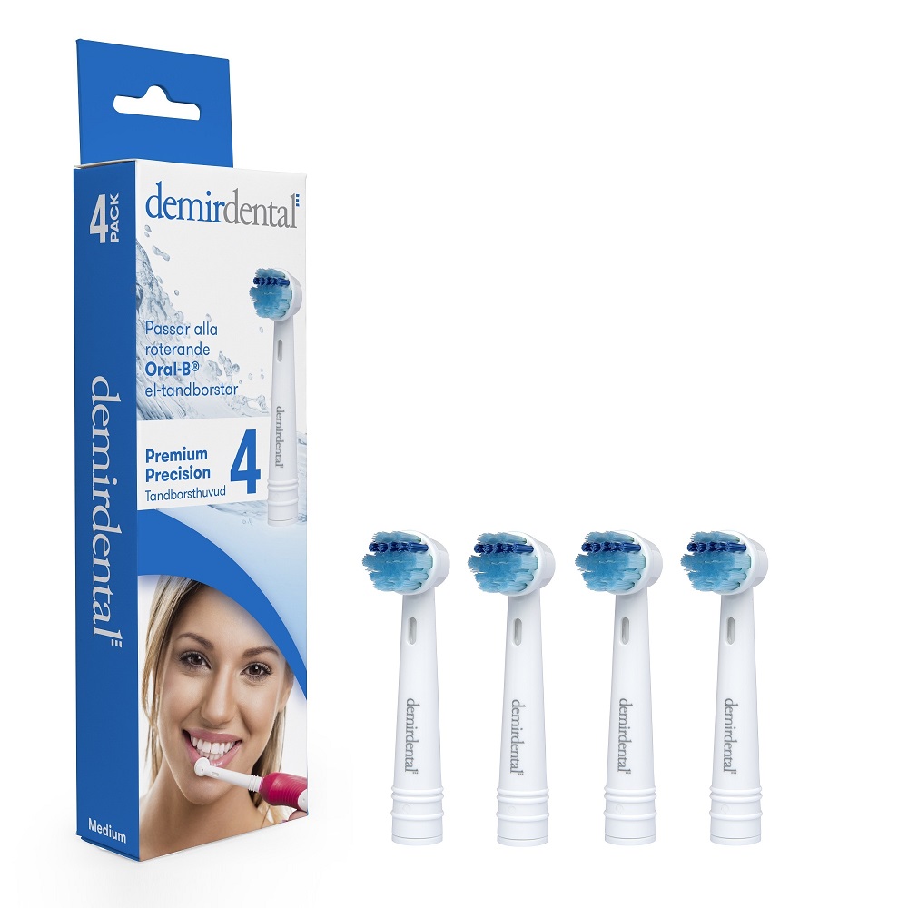 Premium Precision Tandborsthuvud 4-pack