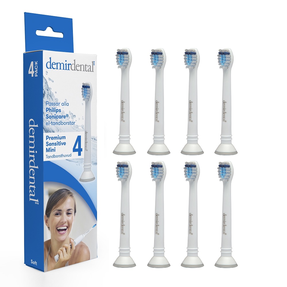 Premium Sensitive Mini Tandborsthuvud 8-pack