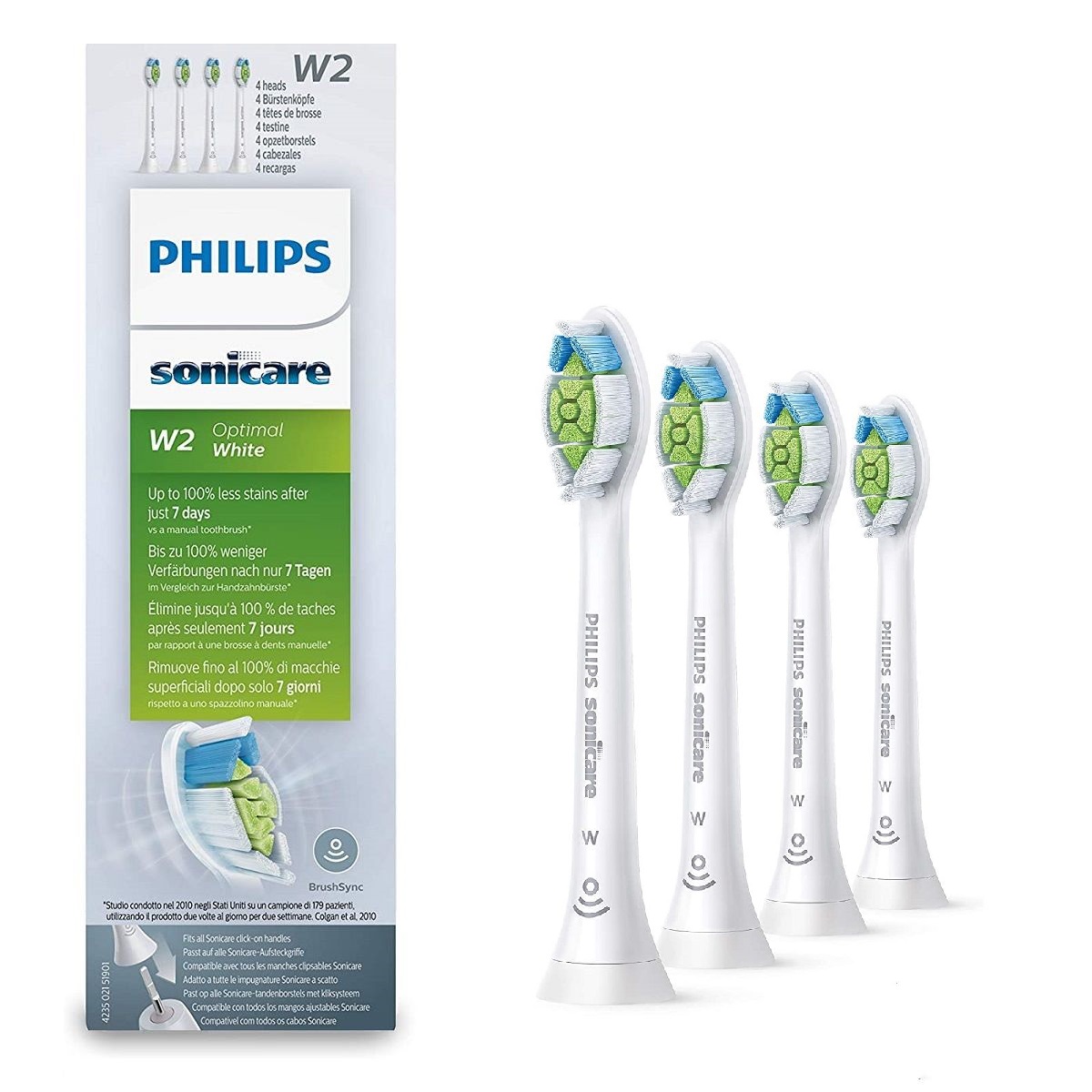 Philips Sonicare Optimal White W2 Tandborsthuvud 4-pack